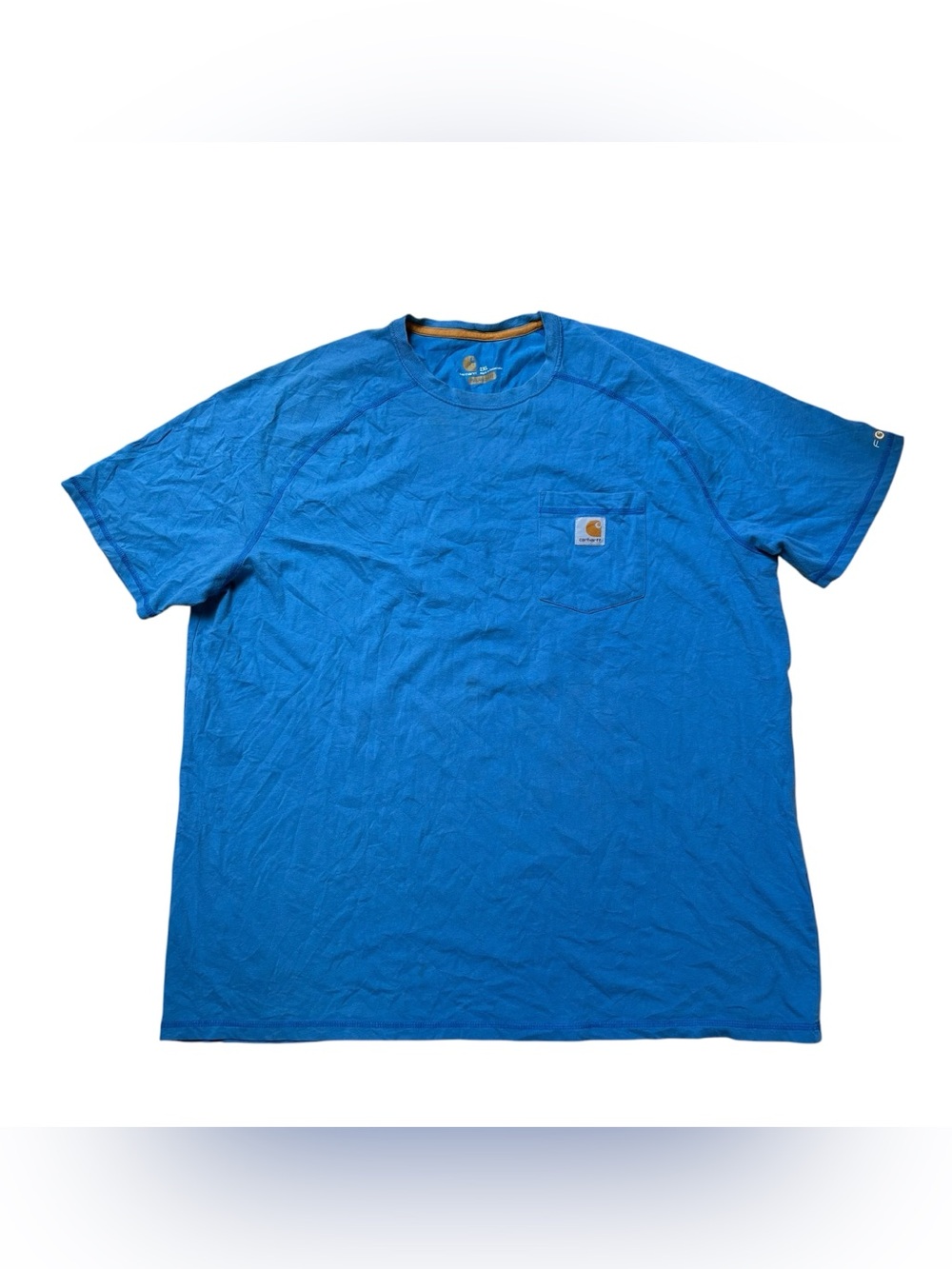 Carhartt Fishing Blue Relaxed Fit Short Sleeve Shirt Size 2XL